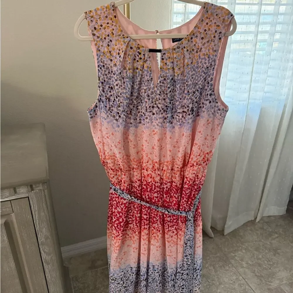 Lane Bryant Elegant Multicolor Gradient Maxi Dress
